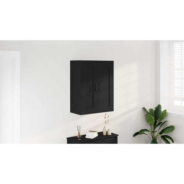 Væghængt skab Sort eg 69,5 x 34 x 90 cm Konstrueret træ