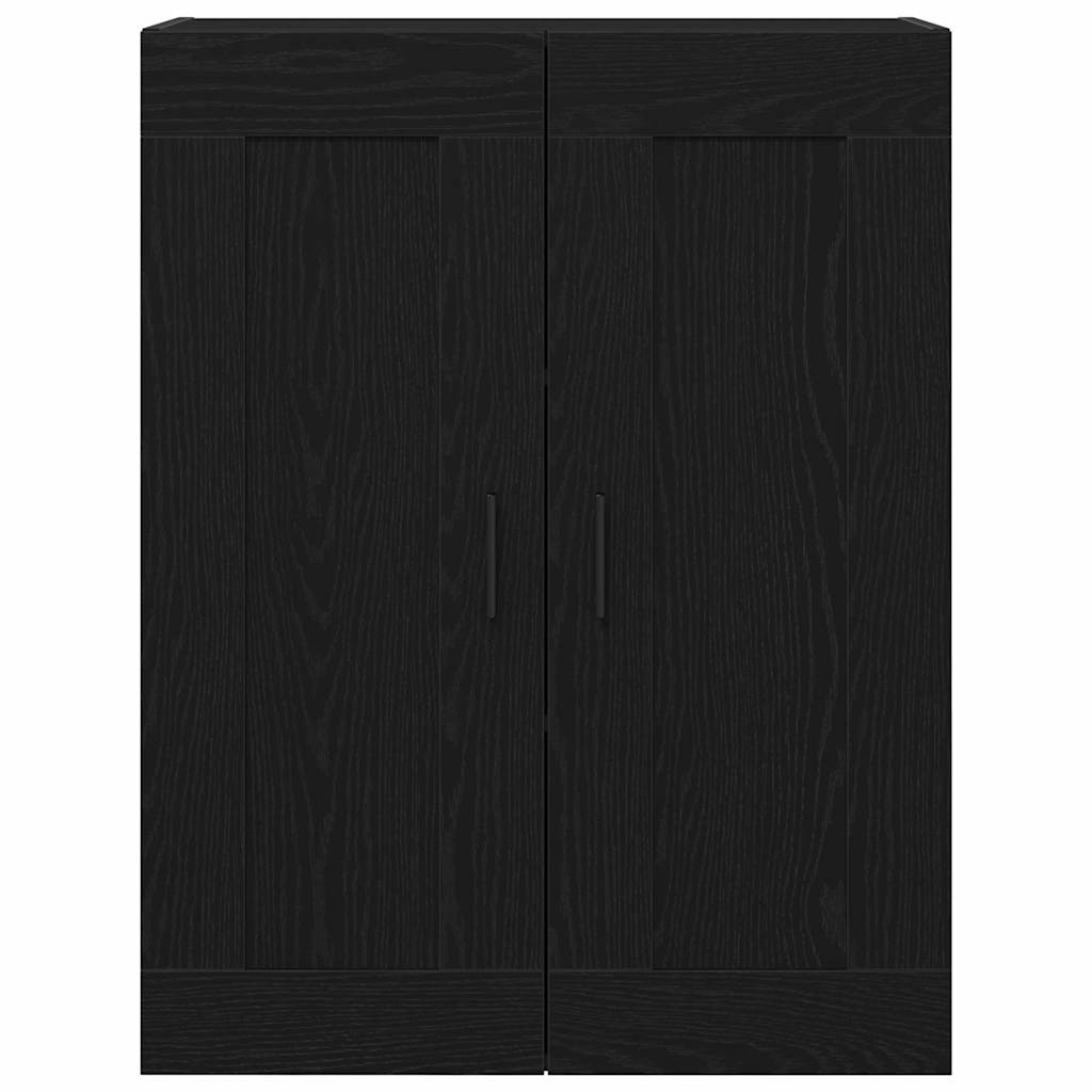 Væghængt skab Sort eg 69,5 x 34 x 90 cm Konstrueret træ