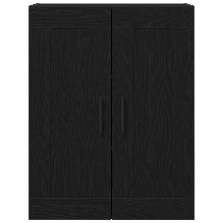 Væghængt skab Sort eg 69,5 x 34 x 90 cm Konstrueret træ