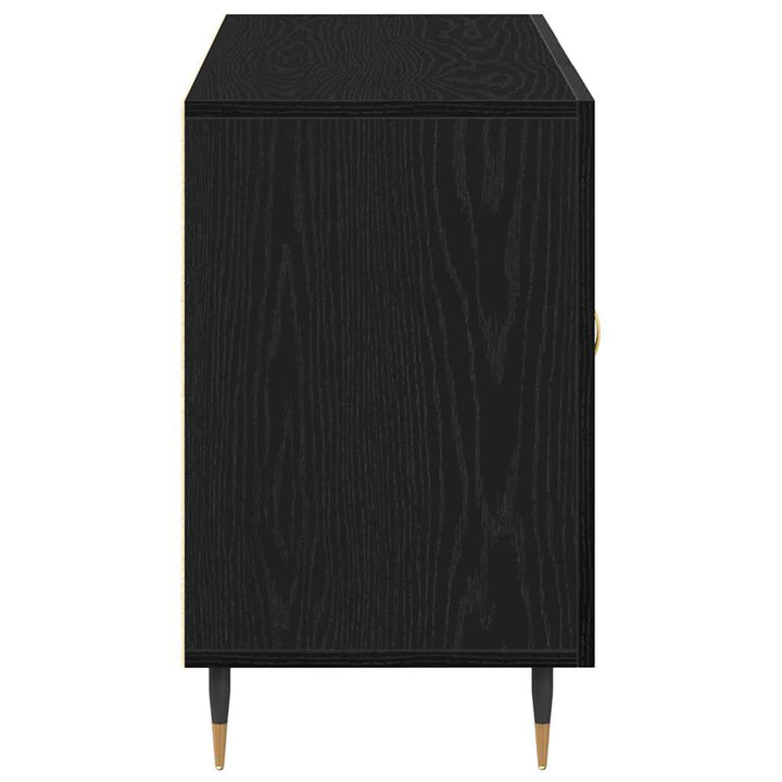 Sideboard med skuffe Sort eg 100 x 36 x 60 cm Konstrueret træ