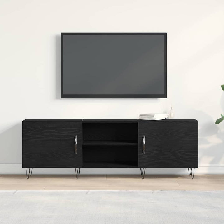 TV-møbelsæt Sort eg 150 x 30 x 50 cm Konstrueret træ