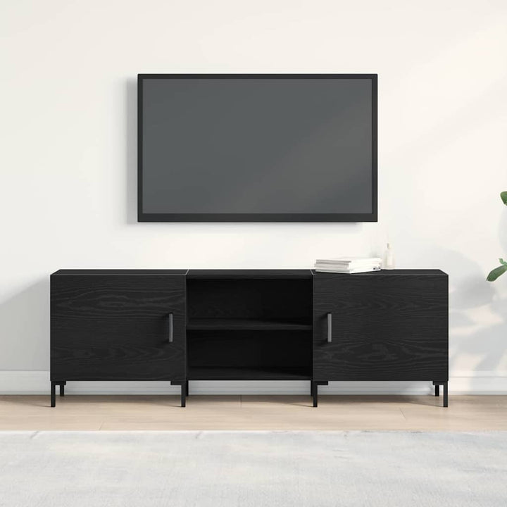 TV-møbelsæt Sort eg 150 x 30 x 50 cm Konstrueret træ