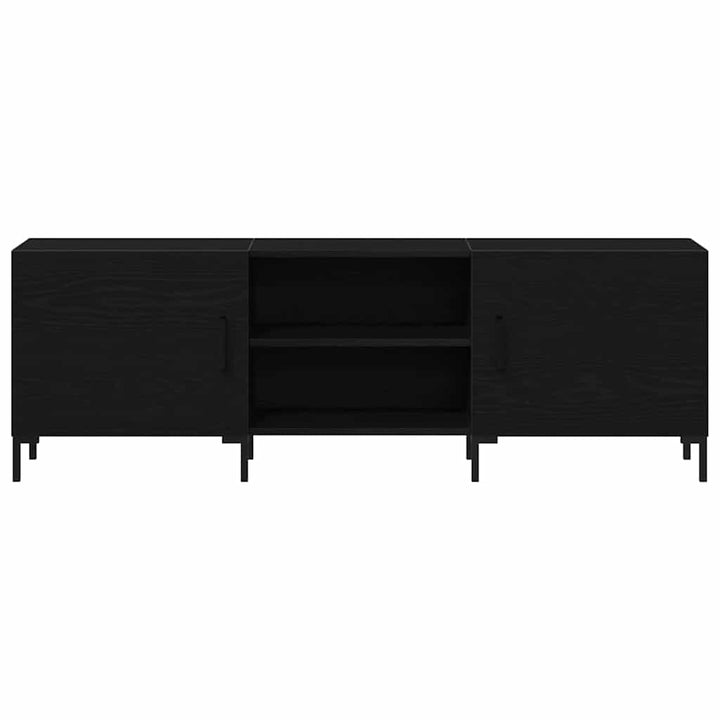 TV-møbelsæt 150 x 30 x 50 cm Sort eg Konstrueret træ