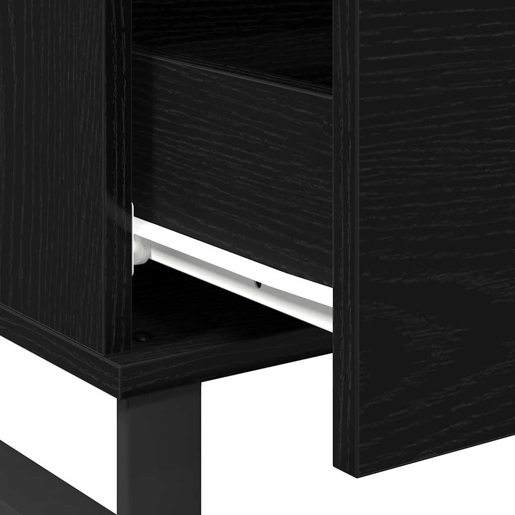 Sofabord Sort eg 90 x 50 x 36,5 cm Konstrueret træ