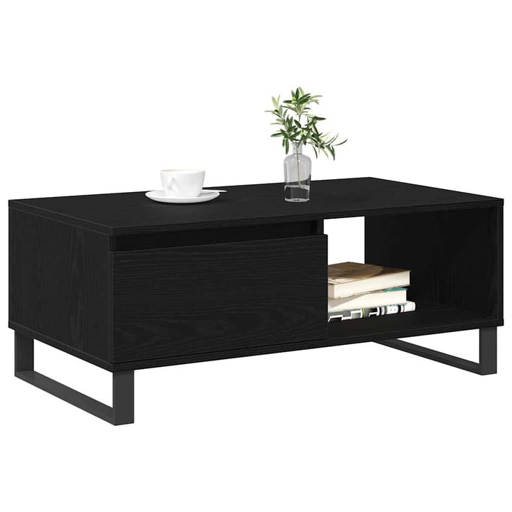 Sofabord Sort eg 90 x 50 x 36,5 cm Konstrueret træ