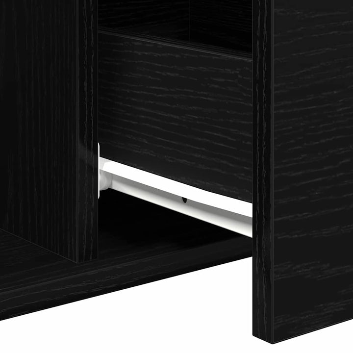 Sofabord med skuffe Sort eg 90 x 50 x 36.5 cm Konstrueret træ