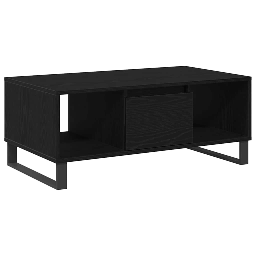 Sofabord med skuffe Sort eg 90 x 50 x 36.5 cm Konstrueret træ