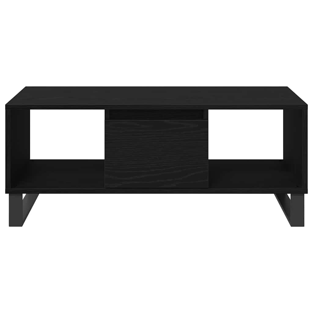 Sofabord med skuffe Sort eg 90 x 50 x 36.5 cm Konstrueret træ