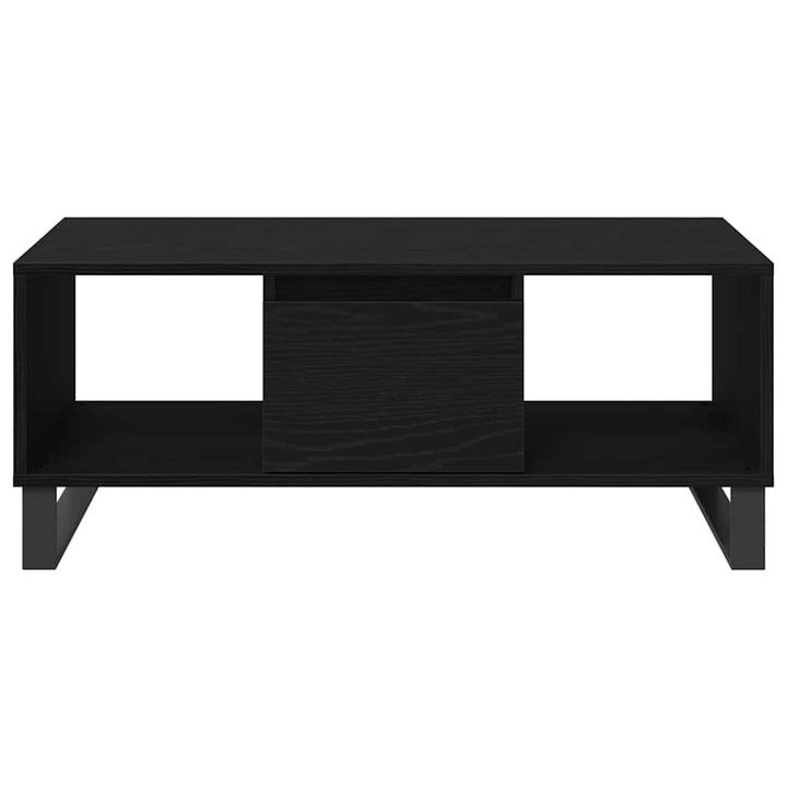 Sofabord med skuffe Sort eg 90 x 50 x 36.5 cm Konstrueret træ