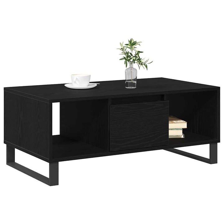 Sofabord Sort eg 90 x 50 x 36.5 cm Konstrueret træ