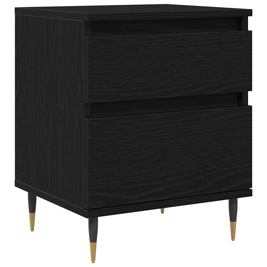 Natskab 2 pcs Sort eg 40 x 35 x 50 cm Konstrueret træ