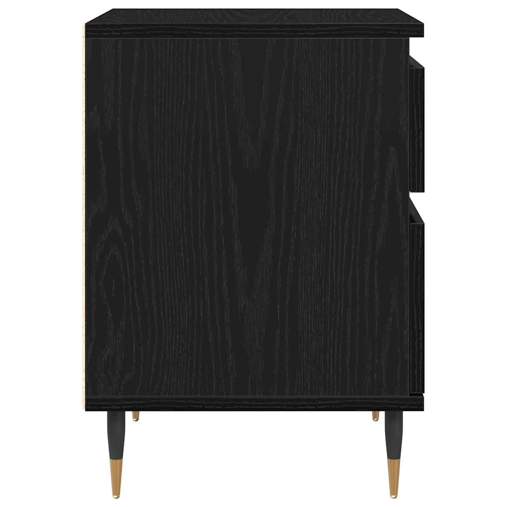 Natskab 2 pcs Sort eg 40 x 35 x 50 cm Konstrueret træ