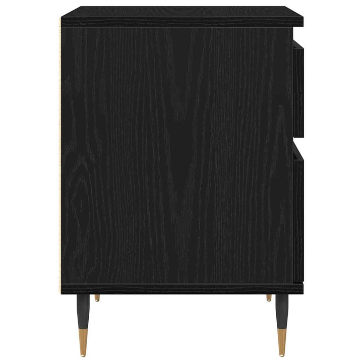 Natskab 2 pcs Sort eg 40 x 35 x 50 cm Konstrueret træ