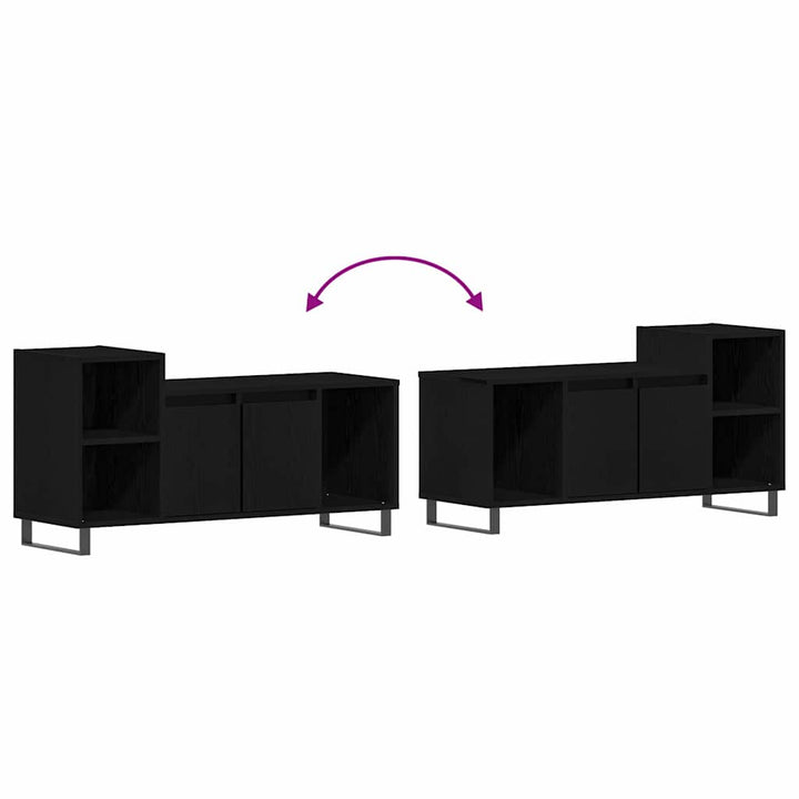 TV-møbelsæt Sort eg 100 x 35 x 55 cm Konstrueret træ