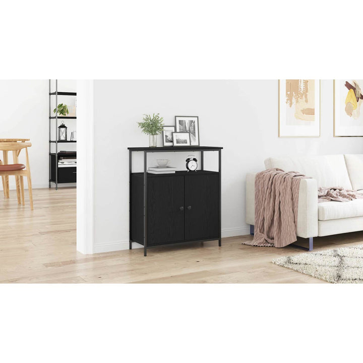 Sideboard Sort eg 70 x 30 x 80 cm Konstrueret træ