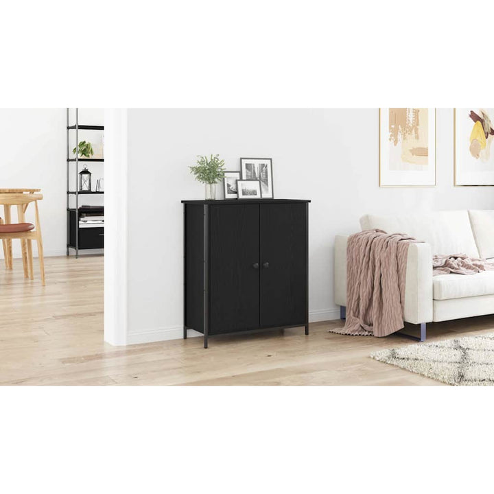 Sideboard Sort eg 70 x 30 x 80 cm Konstrueret træ