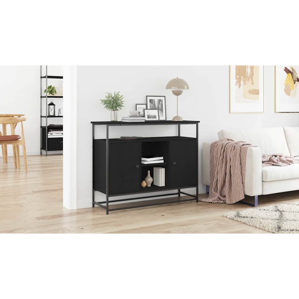 Sideboard Sort eg 100 x 35 x 80 cm Konstrueret træ