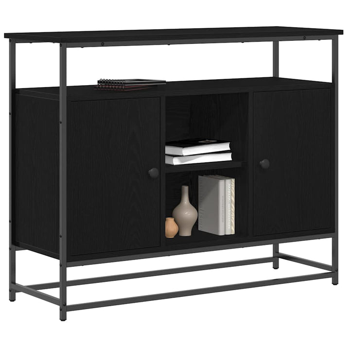 Sideboard Sort eg 100 x 35 x 80 cm Konstrueret træ