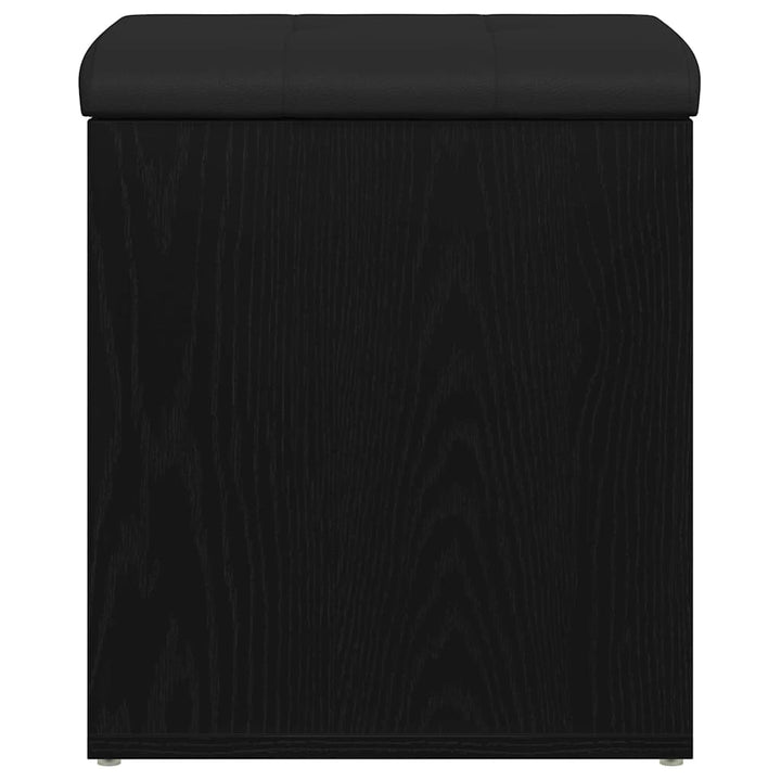 Opbevaringsbænk Sort eg 42 x 42 x 45 cm Konstrueret træ