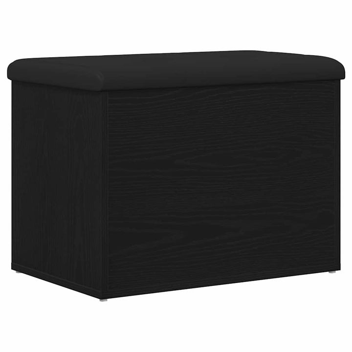 Opbevaringsbænk Sort eg 62 x 42 x 45 cm Konstrueret træ