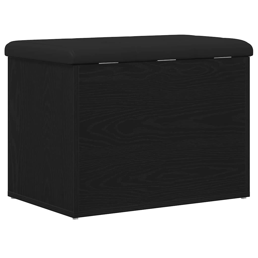 Opbevaringsbænk Sort eg 62 x 42 x 45 cm Konstrueret træ