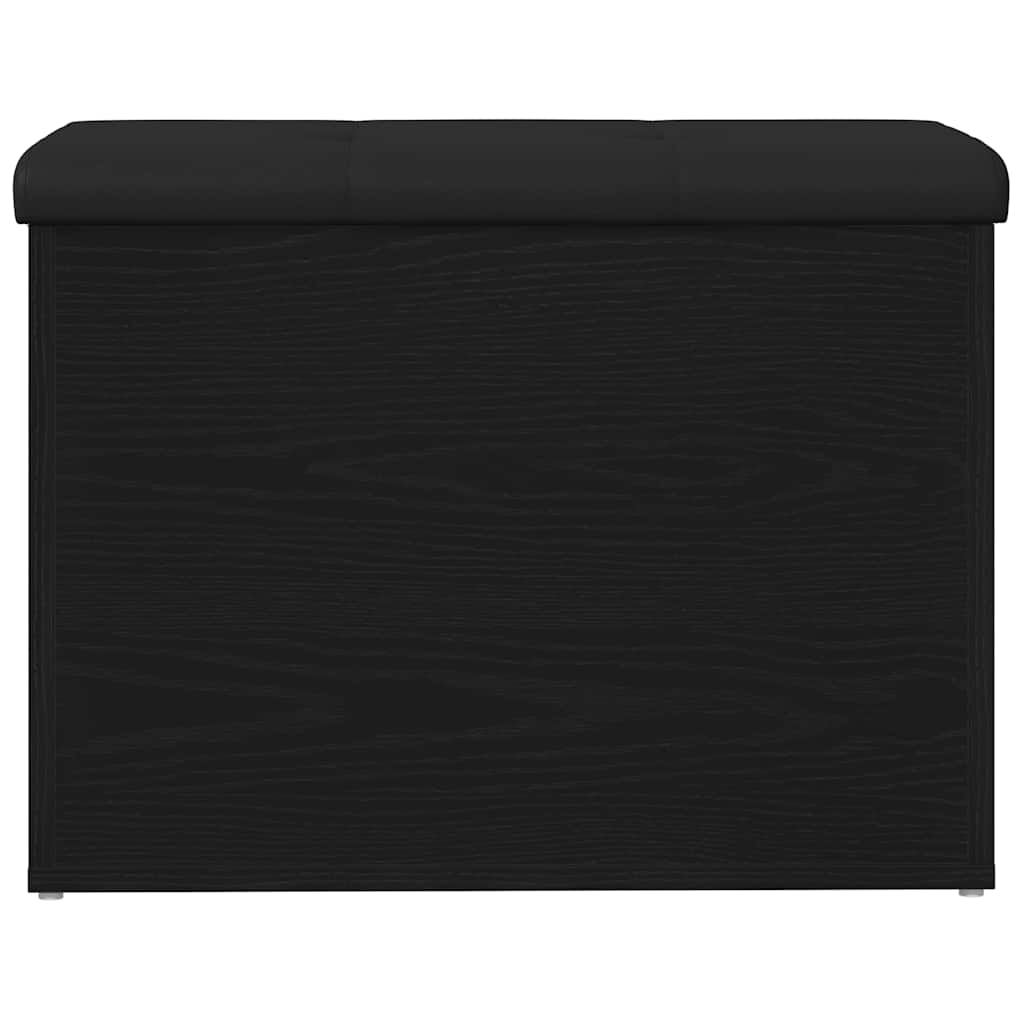 Opbevaringsbænk Sort eg 62 x 42 x 45 cm Konstrueret træ