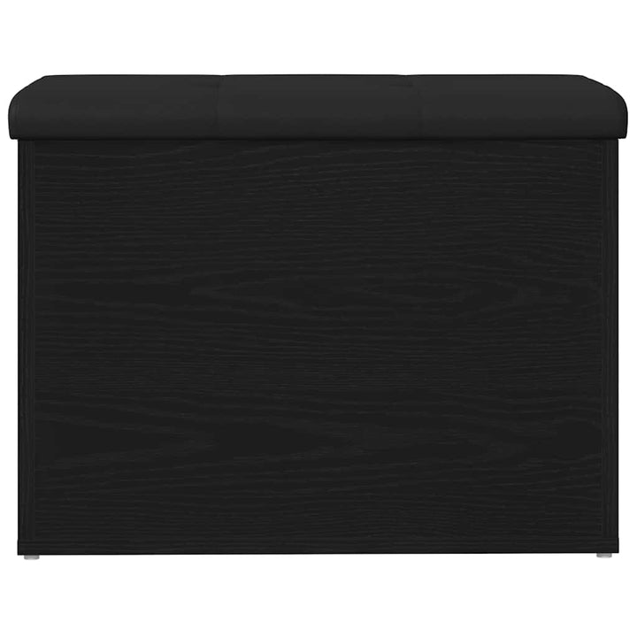 Opbevaringsbænk Sort eg 62 x 42 x 45 cm Konstrueret træ