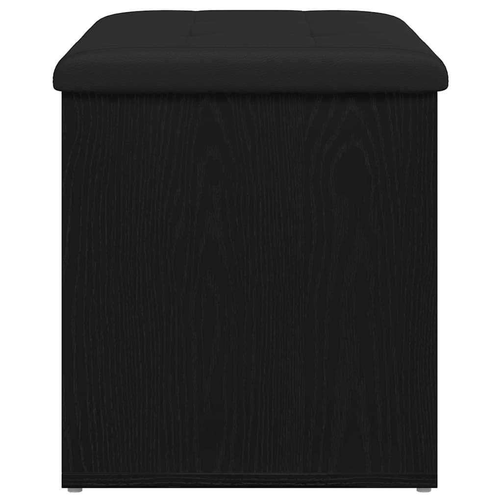 Opbevaringsbænk Sort eg 62 x 42 x 45 cm Konstrueret træ
