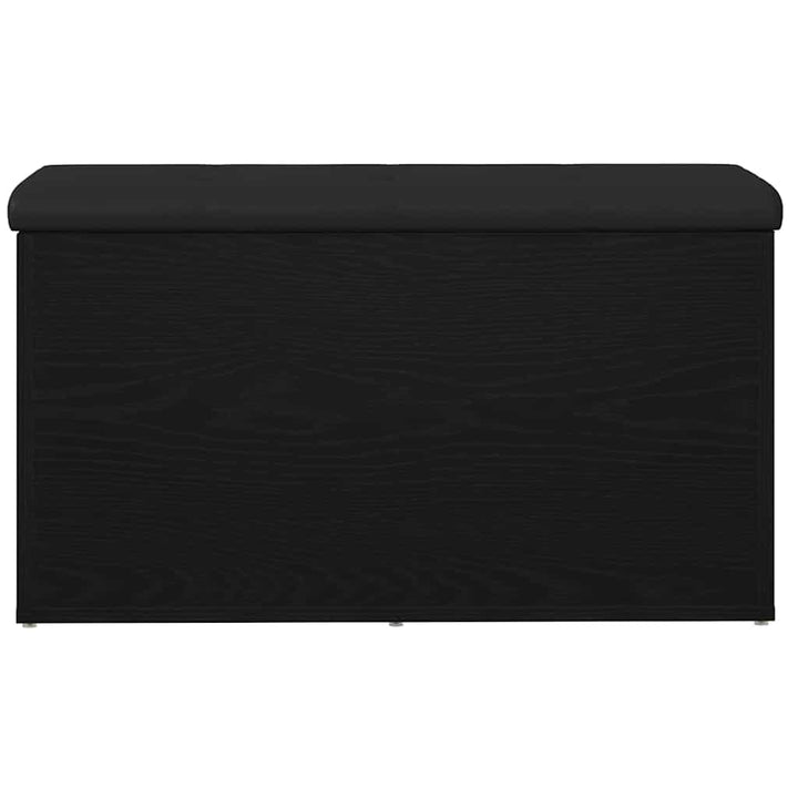 Opbevaringsbænk Sort eg 82 x 42 x 45 cm Konstrueret træ