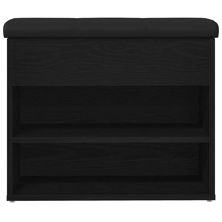 Opbevaringsbænk Sort eg 62 x 32 x 50 cm Konstrueret træ