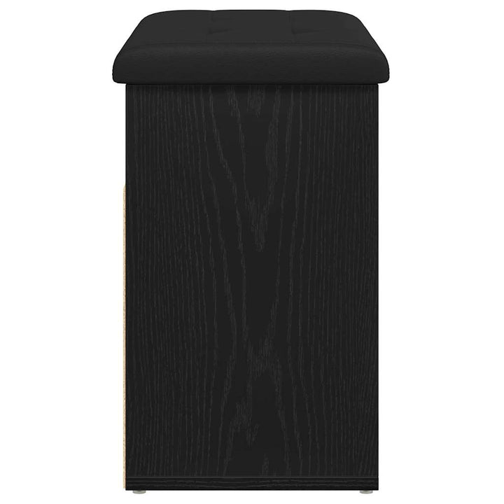 Opbevaringsbænk Sort eg 62 x 32 x 50 cm Konstrueret træ