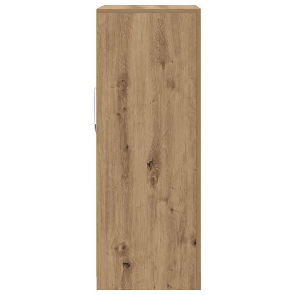 LED Sideboard Artisan Egetræ 60,5 x 37 x 100 cm Konstrueret træ