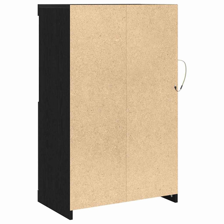 LED Sideboard Sort eg 60,5 x 37 x 100 cm Konstrueret træ