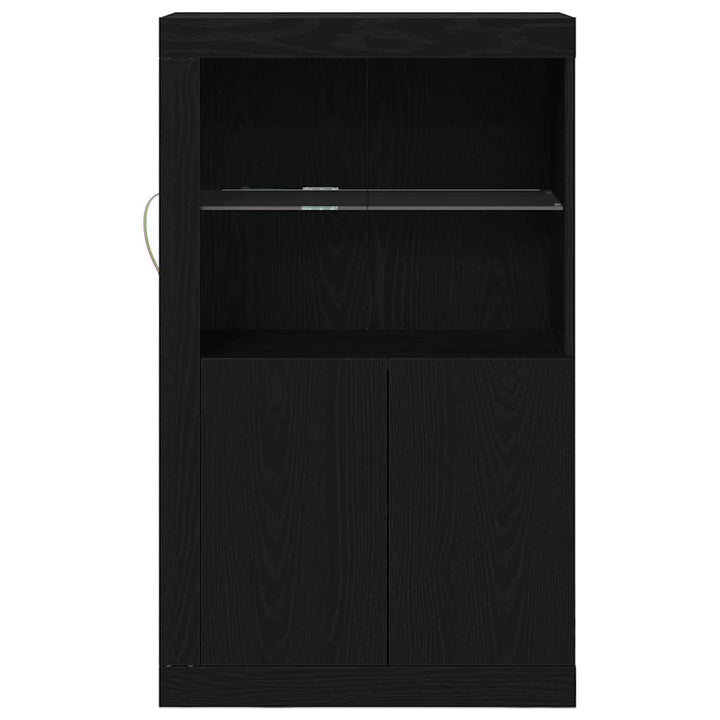 LED Sideboard Sort eg 60,5 x 37 x 100 cm Konstrueret træ