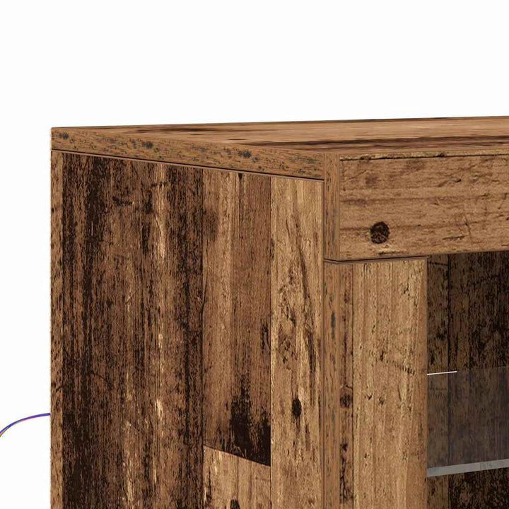 LED Sideboard 2 pcs Gammelt træ 41 x 37 x 67 cm Konstrueret træ