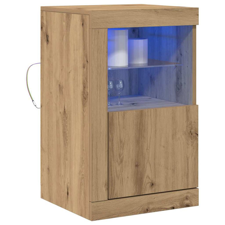 LED Sideboard 2 pcs Artisan Egetræ 41 x 37 x 67 cm