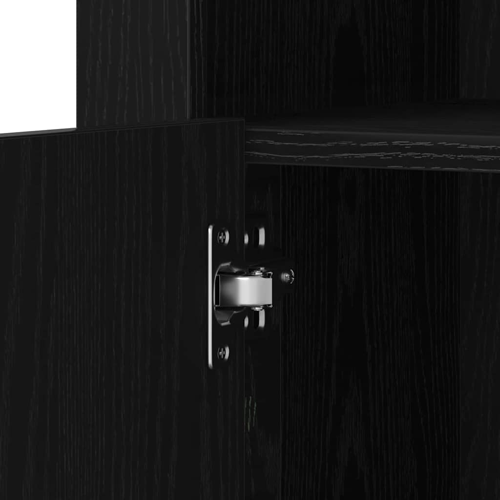 LED Sideboard Sort eg 41 x 37 x 67 cm Konstrueret træ
