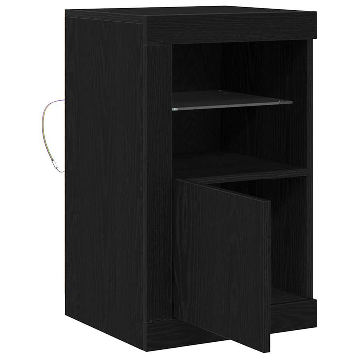 LED Sideboard Sort eg 41 x 37 x 67 cm Konstrueret træ