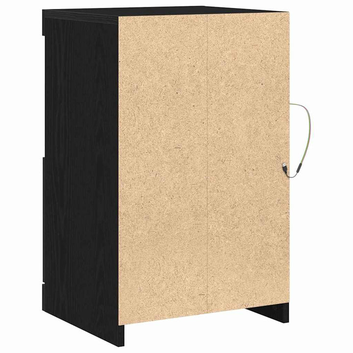 LED Sideboard 2 pcs Sort eg 41 x 37 x 67 cm Konstrueret træ