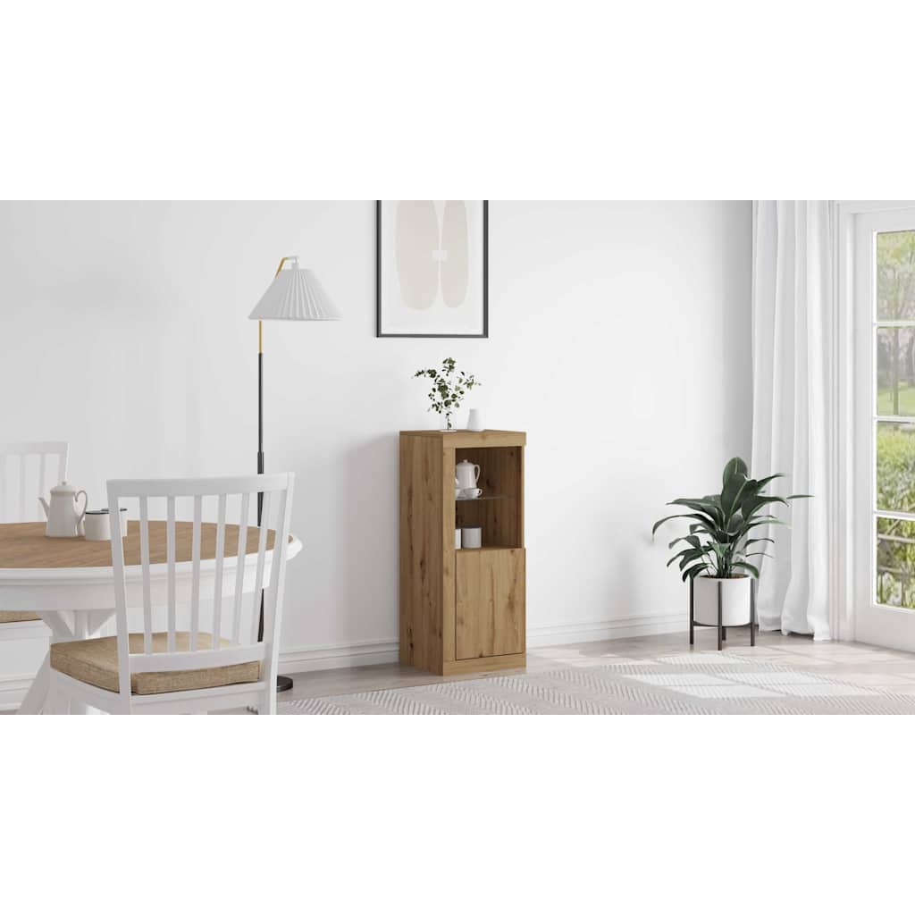 LED Sideboard Brun 41 x 37 x 100 cm Konstrueret træ
