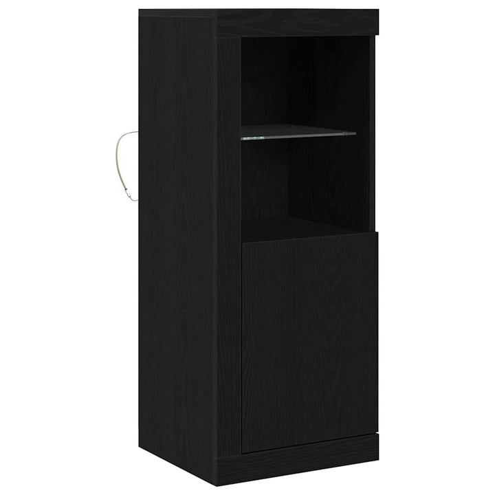 LED Sideboard Sort 41 x 37 x 100 cm Konstrueret træ