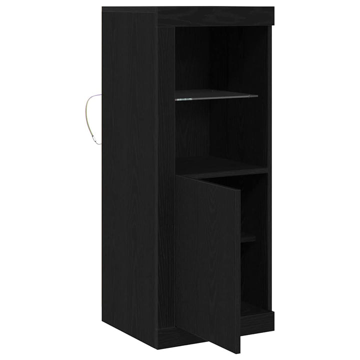LED Sideboard Sort 41 x 37 x 100 cm Konstrueret træ