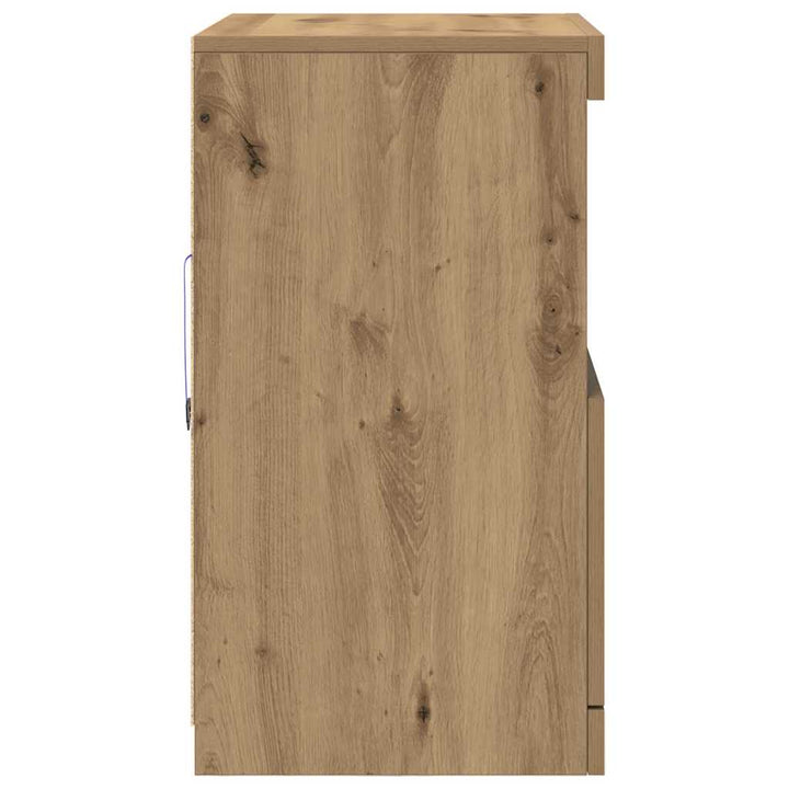 LED Sideboard Brun 60,5 x 37 x 67 cm Konstrueret træ