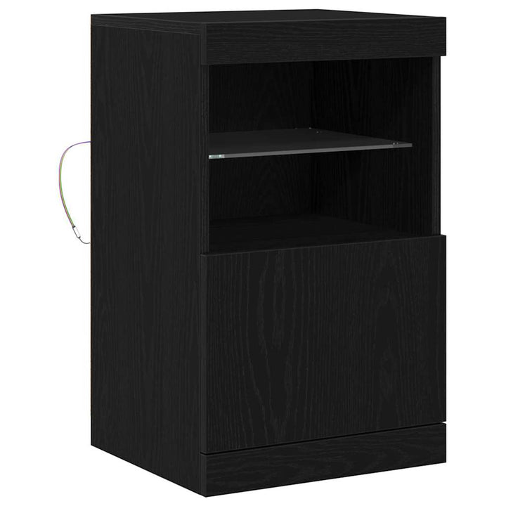 LED Sideboard Sort eg 41 x 37 x 67 cm Konstrueret træ