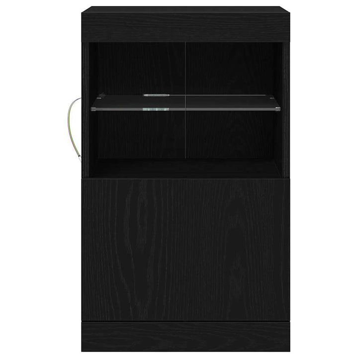 LED Sideboard Sort eg 41 x 37 x 67 cm Konstrueret træ