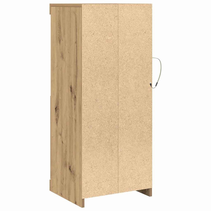 LED Sideboard Artisan Egetræ 41 x 37 x 100 cm Konstrueret træ