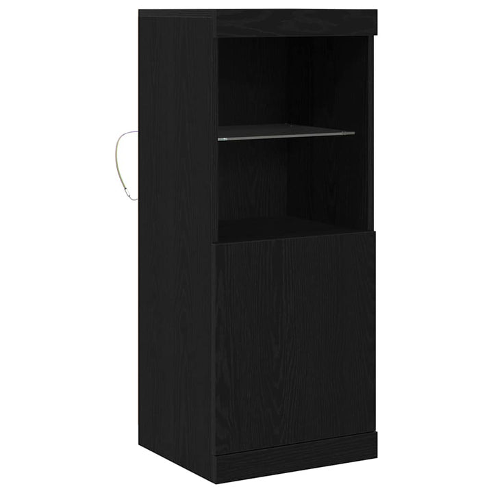 LED Sideboard Sort eg 41 x 37 x 100 cm Konstrueret træ