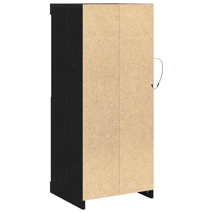 LED Sideboard Sort eg 41 x 37 x 100 cm Konstrueret træ