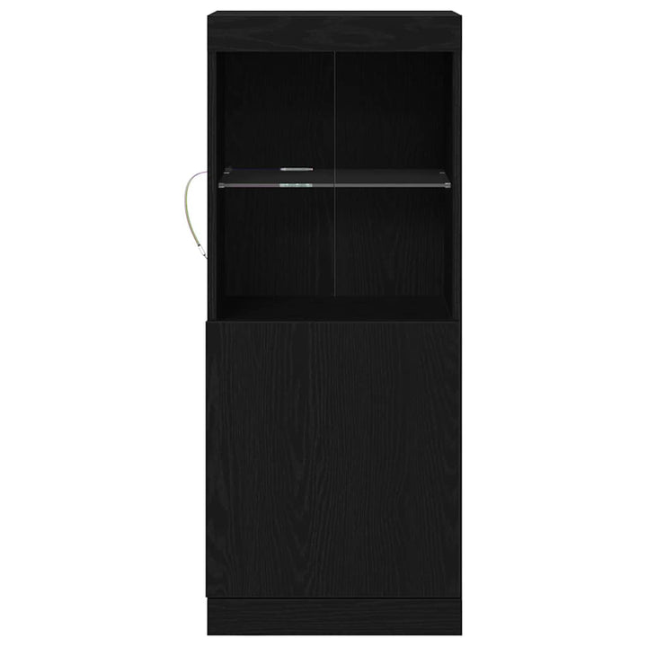 LED Sideboard Sort eg 41 x 37 x 100 cm Konstrueret træ