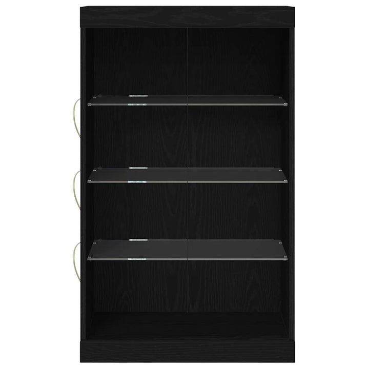 LED Sideboard Sort eg 60,5 x 37 x 100 cm Konstrueret træ